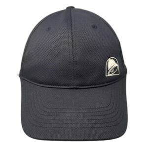 Taco Bell Snapback Hat Black Silver One Size Embroidered Logo Adjustable Poly